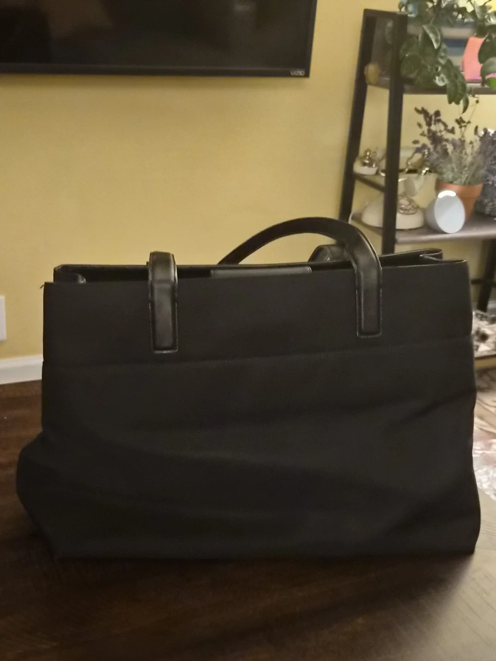 Coach Black Tote Bag with Leather Handles